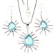 Swiss Blue Quartz Gemstone Handmade Gift Silver Jewelry Pendant & Earring 2” Swiss Blue Quartz Gemstone Handmade Gift Silver Jewelry Pendant & Earring 2”