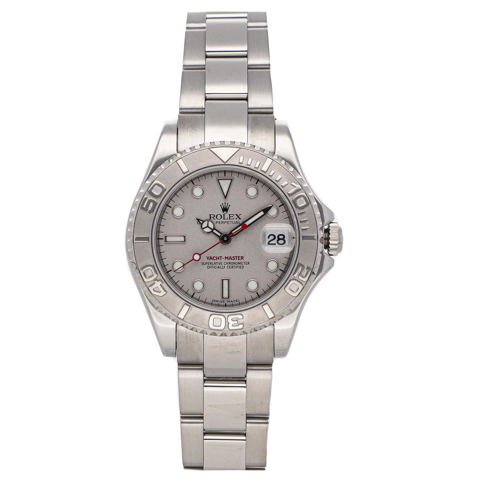 Rolex Yacht-Master Auto 35mm Steel Platinum Men’s Bracelet Watch Date 168622 Rolex Yacht-Master Auto 35mm Steel Platinum Men’s Bracelet Watch Date 168622