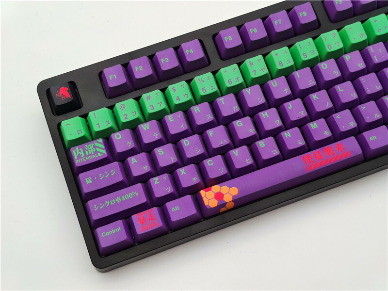NEON GENESIS EVANGELION Keycap Mechanical Keyboard PBT OEM 104 Keys Accessories NEON GENESIS EVANGELION Keycap Mechanical Keyboard PBT OEM 104 Keys Accessories