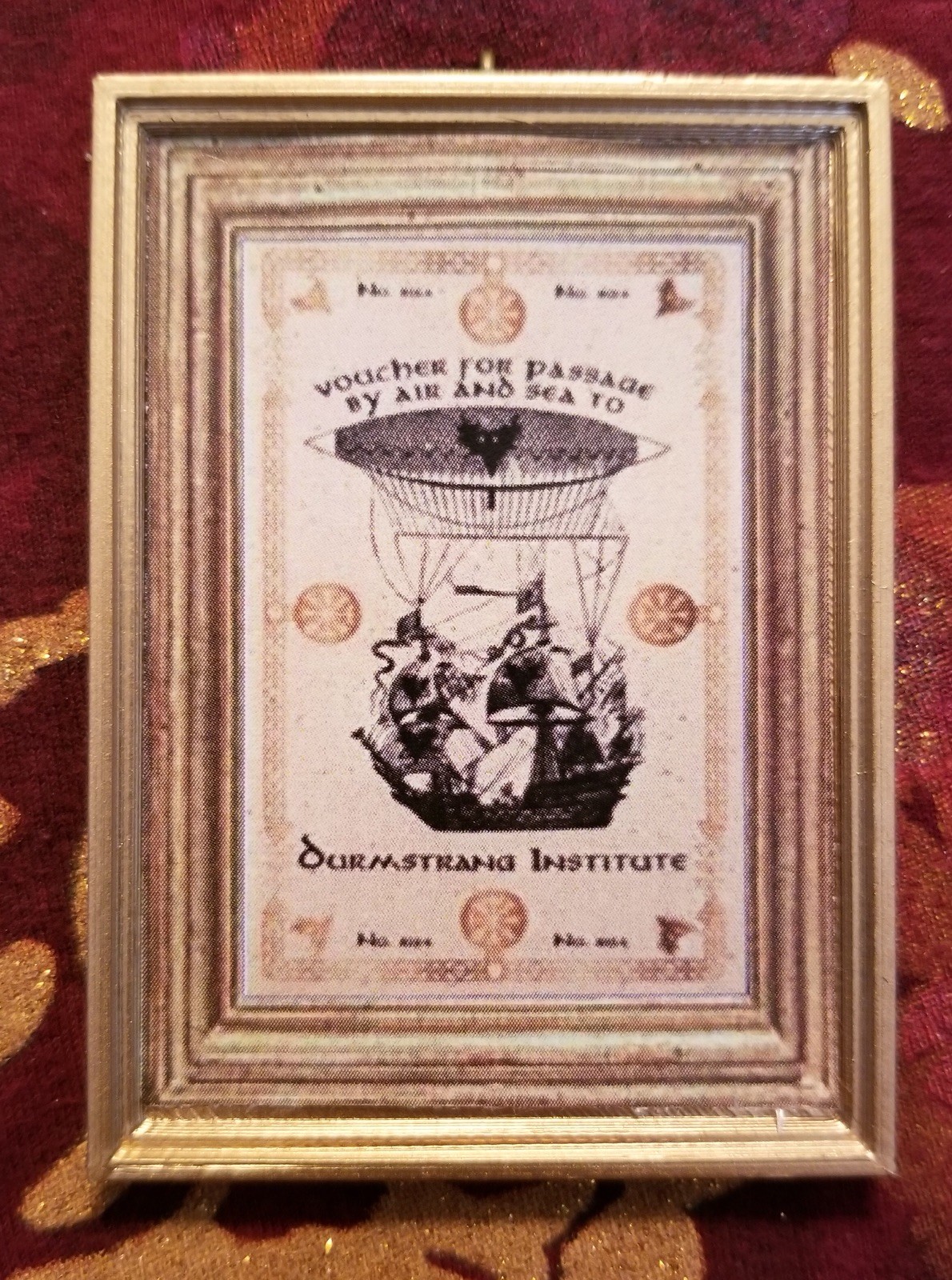 Durmstrang Ship Travel Voucher Handmade Christmas Ornament For Harry Potter Fans