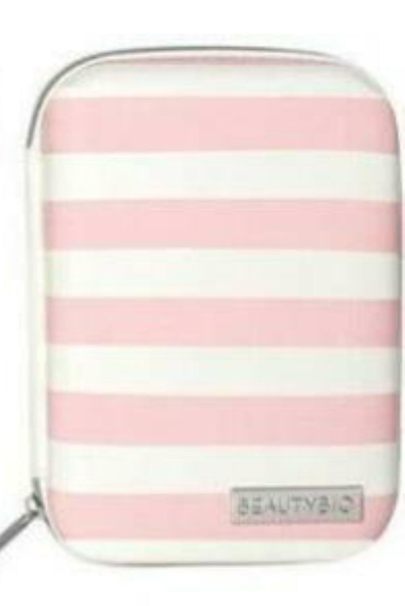 Beauty Bioscience Glo Pro Pack N’ Glo Storage Organizer Case Pink /White Stripes Beauty Bioscience Glo Pro Pack N’ Glo Storage Organizer Case Pink /White Stripes