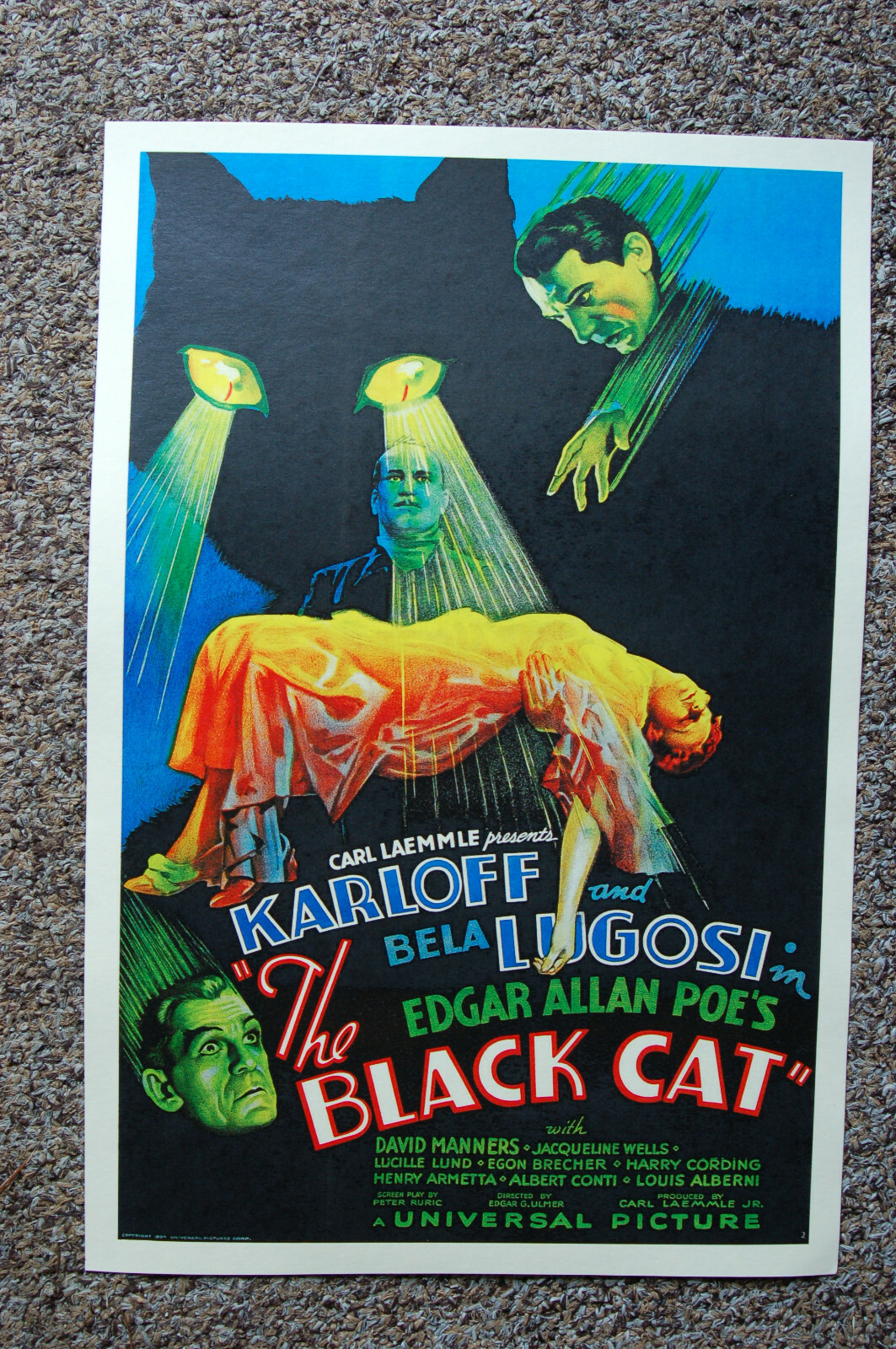 The Black Cat #2 Movie Poster Lobby Card Bella Lugosi The Black Cat #2 Movie Poster Lobby Card Bella Lugosi