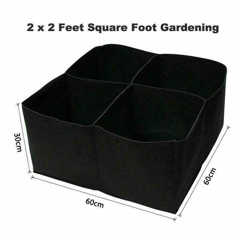 Fabric Raised Plant Pocket Garden Bed Veg Flower Herb Succulent Grow Bag Outdoor Fabric Raised Plant Pocket Garden Bed Veg Flower Herb Succulent Grow Bag Outdoor