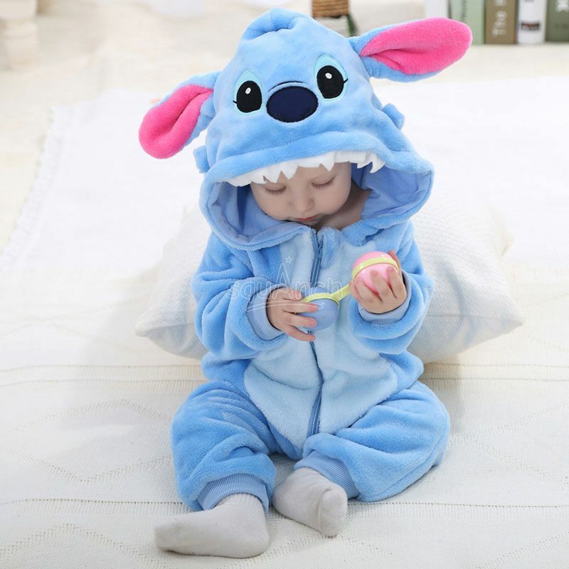 Stitch Baby Boy Girl Children Zipper Pajama Clothes Cartoon Romper Suit Outfit Stitch Baby Boy Girl Children Zipper Pajama Clothes Cartoon Romper Suit Outfit