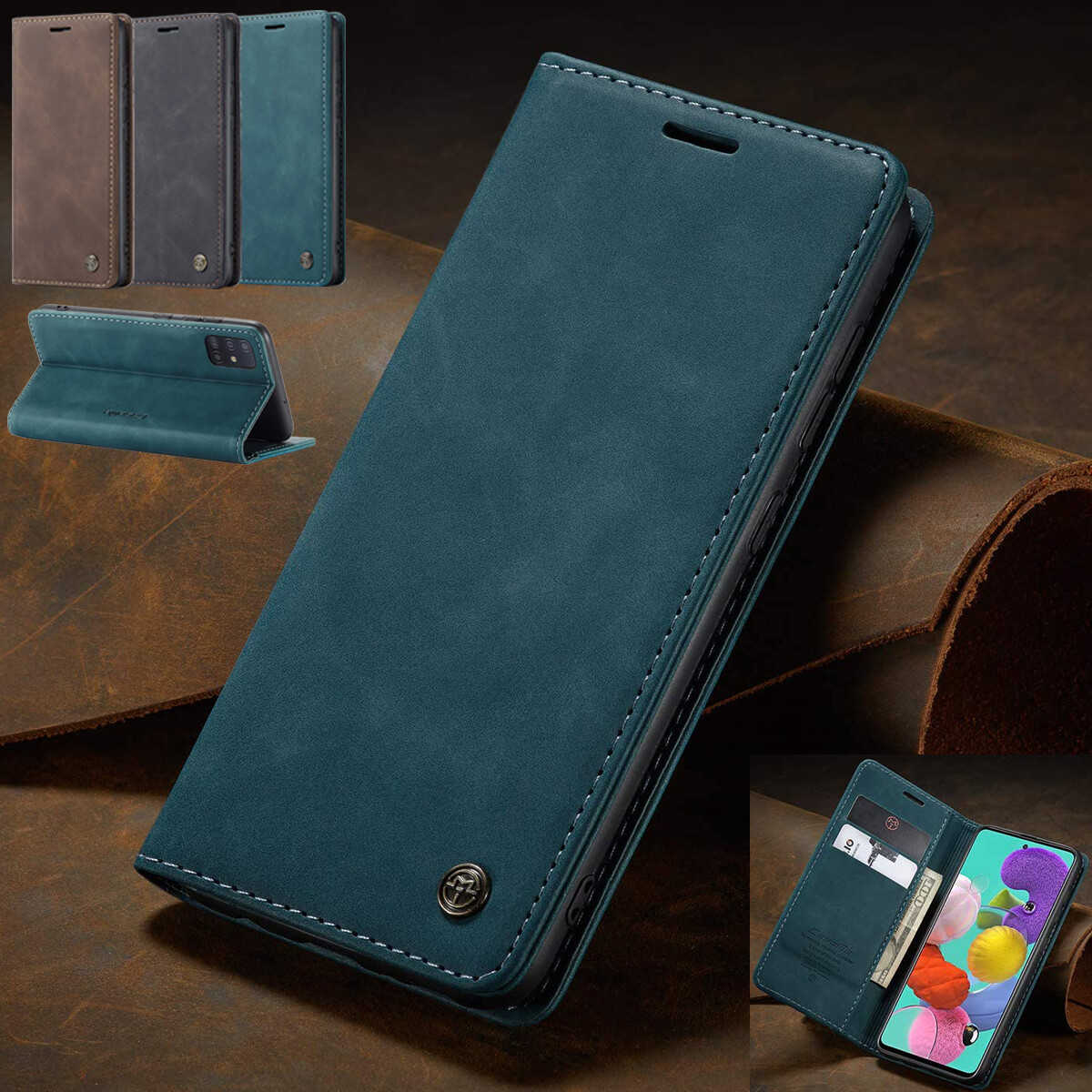For Samsung Galaxy S20 FE A21S A51 Flip Leather Magnetic Wallet Case Stand Cover For Samsung Galaxy S20 FE A21S A51 Flip Leather Magnetic Wallet Case Stand Cover
