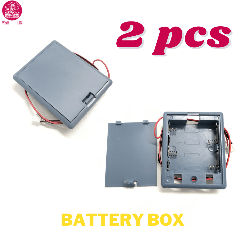 New 4 AA Cell Battery Holder for Safety Box, Values Safe & Other Electronics 2pc New 4 AA Cell Battery Holder for Safety Box, Values Safe & Other Electronics 2pc
