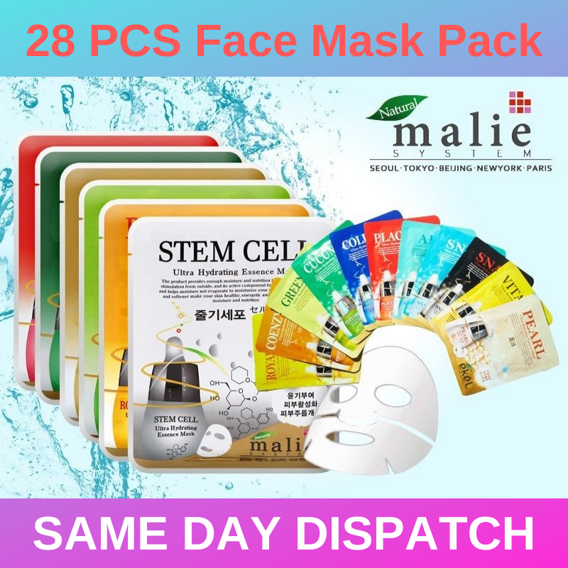 28x Moisture Essence Face Mask Pack Sheet Facial Skin Care Korea Beauty Cosmetic 28x Moisture Essence Face Mask Pack Sheet Facial Skin Care Korea Beauty Cosmetic