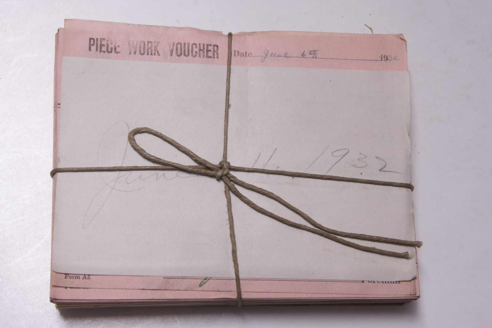 June 11 1932 Lamson Goodnow Piece Work Voucher Maunfacturing Pay Ephemera E43D June 11 1932 Lamson Goodnow Piece Work Voucher Maunfacturing Pay Ephemera E43D