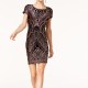 Jump Apparel Sheath Dress Black Gold Size XXS Junior Glitter-Print 181 Jump Apparel Sheath Dress Black Gold Size XXS Junior Glitter-Print 181