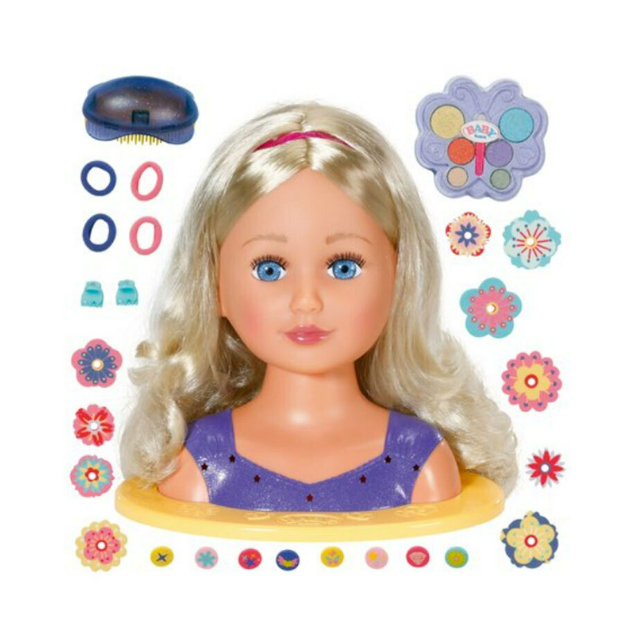Baby Born Sister Doll Makeup & Hair Styling Head w/ 27 Accessories Toy Kids 3y+ Baby Born Sister Doll Makeup & Hair Styling Head w/ 27 Accessories Toy Kids 3y+