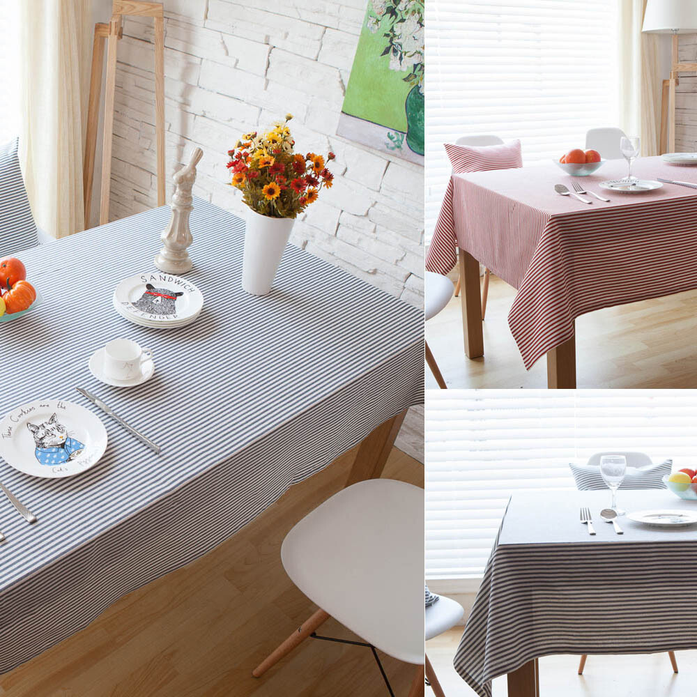 Stripes Tablecloth Kitchen Dining Party Banquet Table Cloth Cushion Covers Decor Stripes Tablecloth Kitchen Dining Party Banquet Table Cloth Cushion Covers Decor