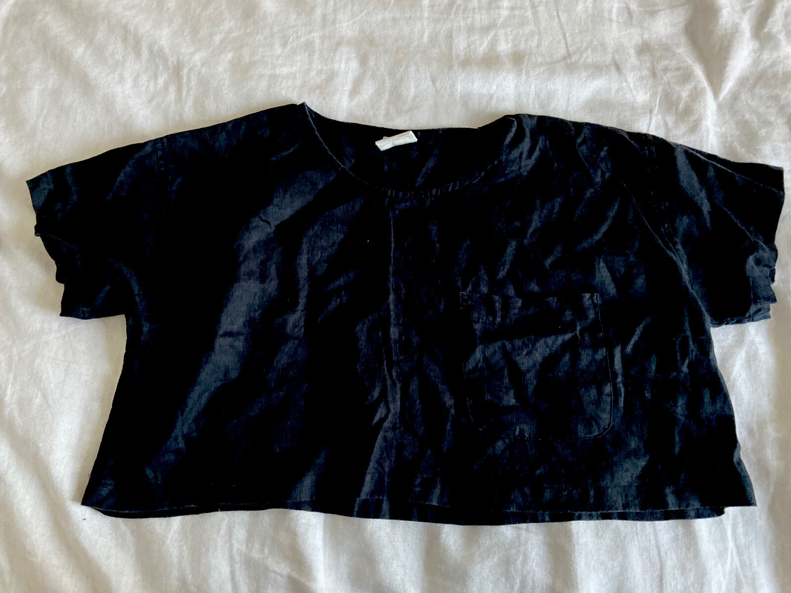 Arthur Apparel 8 Black Linen Top Arthur Apparel 8 Black Linen Top