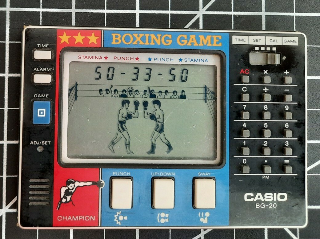 CASIO BG-20 LCD Boxing Game Calculator 1981 Vintage Electronics Tested & Working CASIO BG-20 LCD Boxing Game Calculator 1981 Vintage Electronics Tested & Working