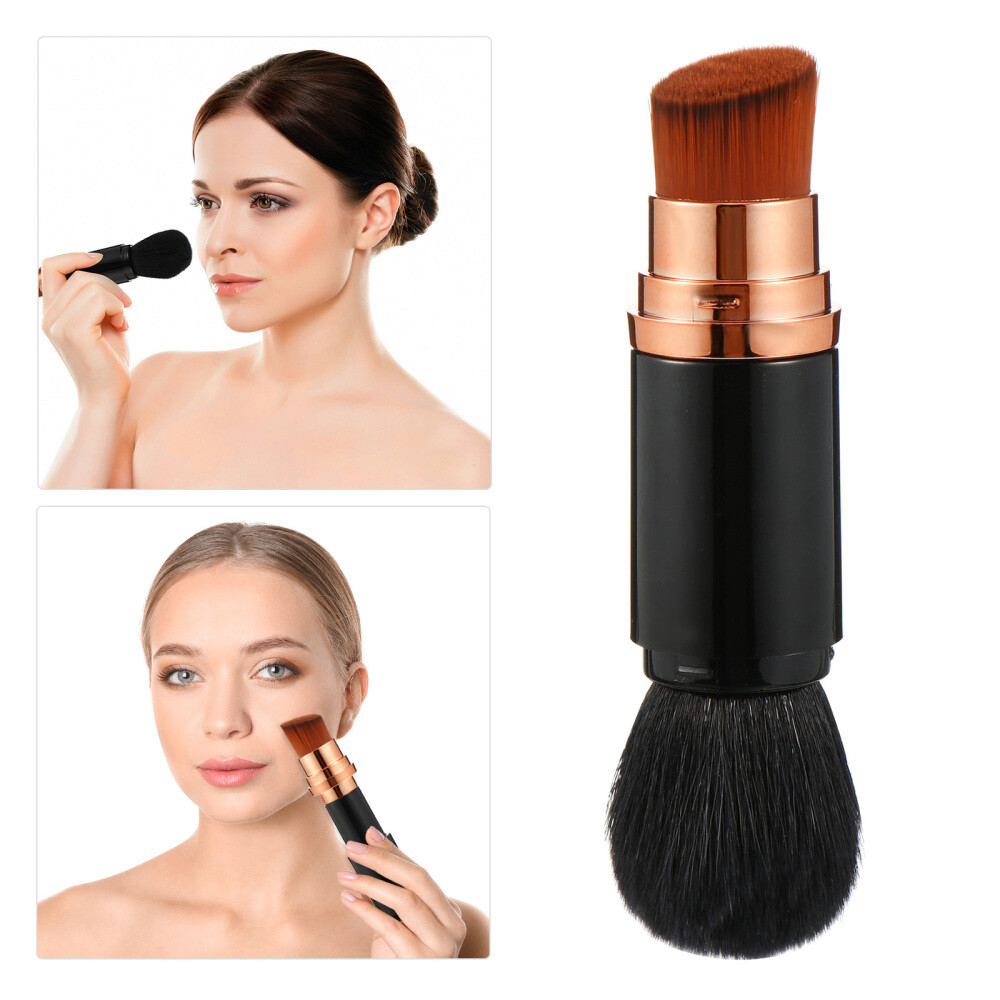 1pc Retractable Double-ended Telescopic Powder Brush Makeup Brush