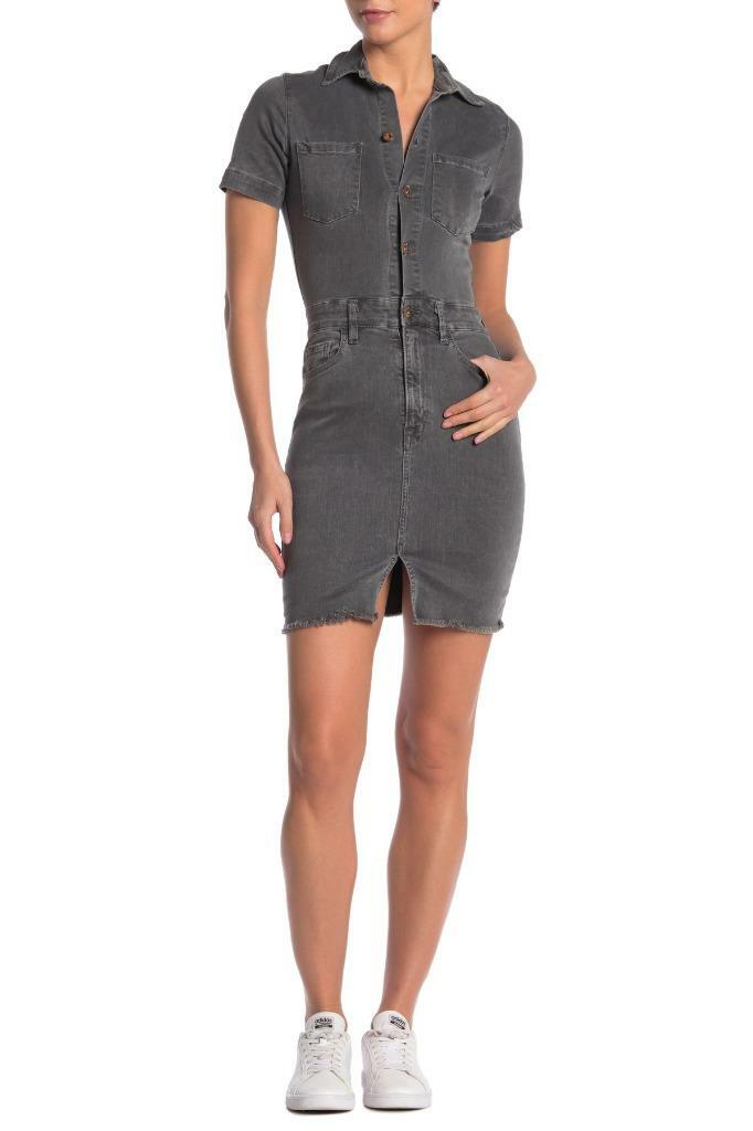 5 – NSF CLOTHING Della Pigment Black Denim Dress Size M 5 – NSF CLOTHING Della Pigment Black Denim Dress Size M