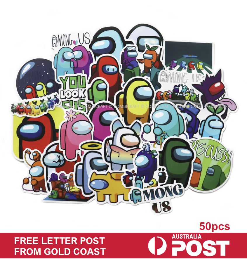 50 Among Us Vinyl Decal Stickers Laptop Waterproof Phone Bag Luggage Cartoon 50 Among Us Vinyl Decal Stickers Laptop Waterproof Phone Bag Luggage Cartoon