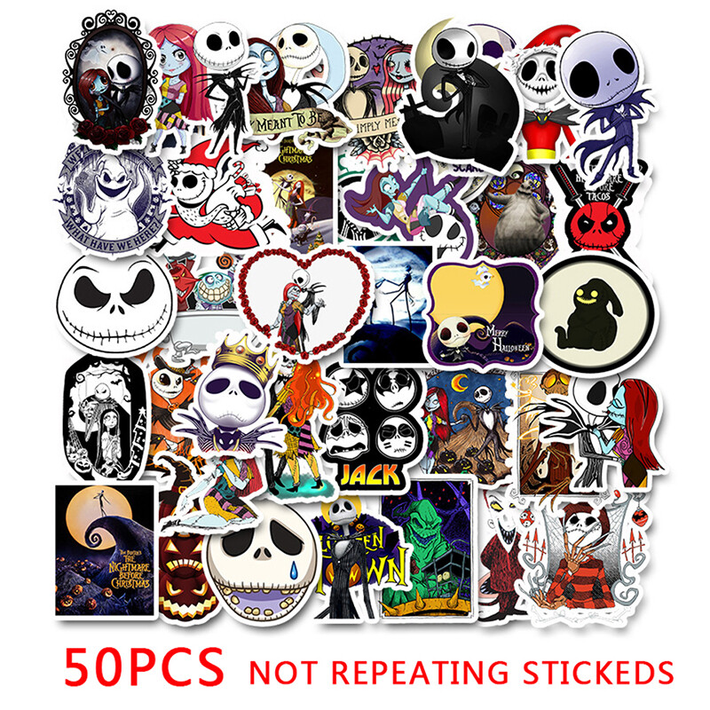 50 PCS Halloween Motorcycle Laptop Funny Graffiti Stickers Mix Retro Y1 50 PCS Halloween Motorcycle Laptop Funny Graffiti Stickers Mix Retro Y1
