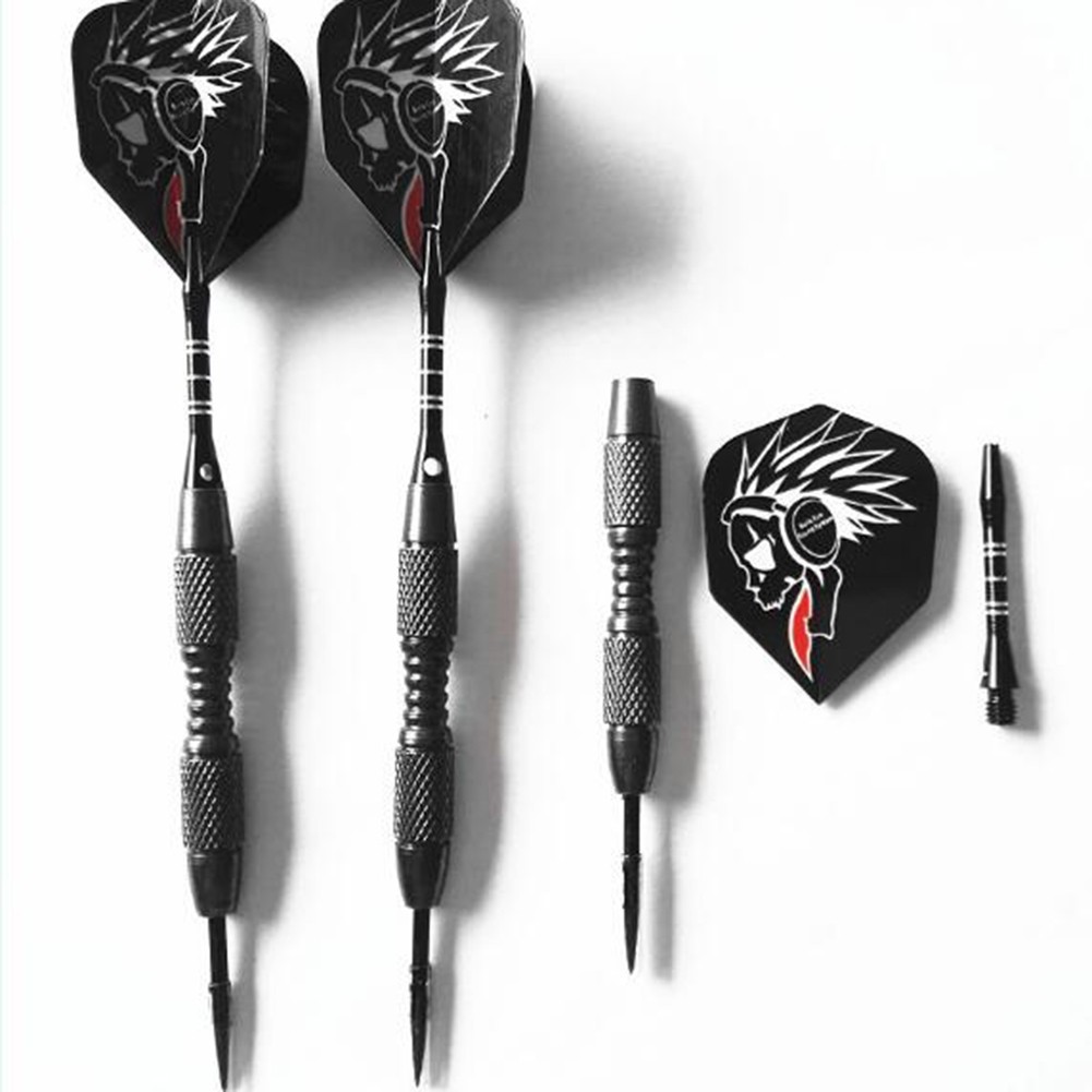 3pcs / Set Tungsten Steel Needle Tip Darts With Dart Flights Indoor Sports Black 3pcs / Set Tungsten Steel Needle Tip Darts With Dart Flights Indoor Sports Black