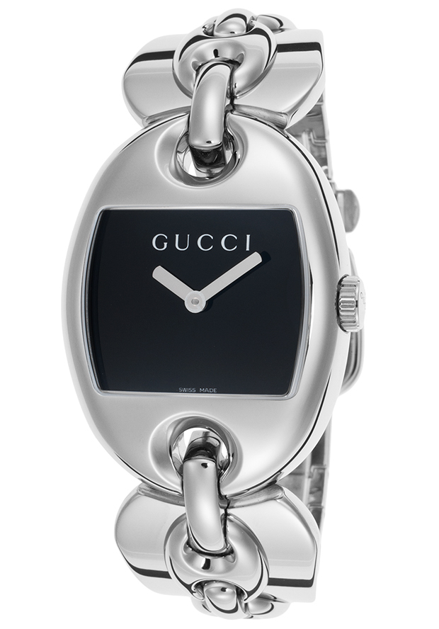 GUCCI Womens Black Dial Stainless Steel Bracelet Watch YA121313 GUCCI Womens Black Dial Stainless Steel Bracelet Watch YA121313