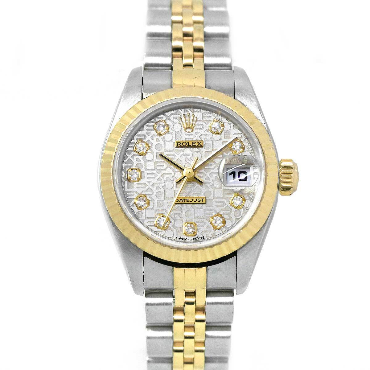 ROLEX Datejust 79173G Serial A 750 YG 10P Diamond Silver Dial Ladies 90120142