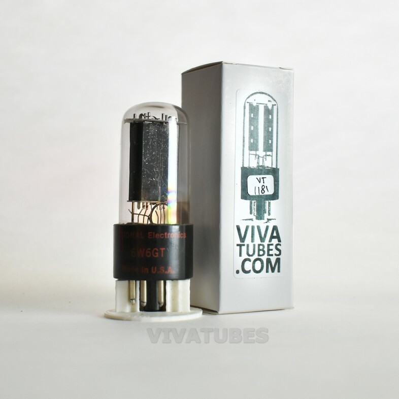 Tests NOS National Electronics USA 6W6GT Black Box Plate BTM O Get Tube Tests NOS National Electronics USA 6W6GT Black Box Plate BTM O Get Tube