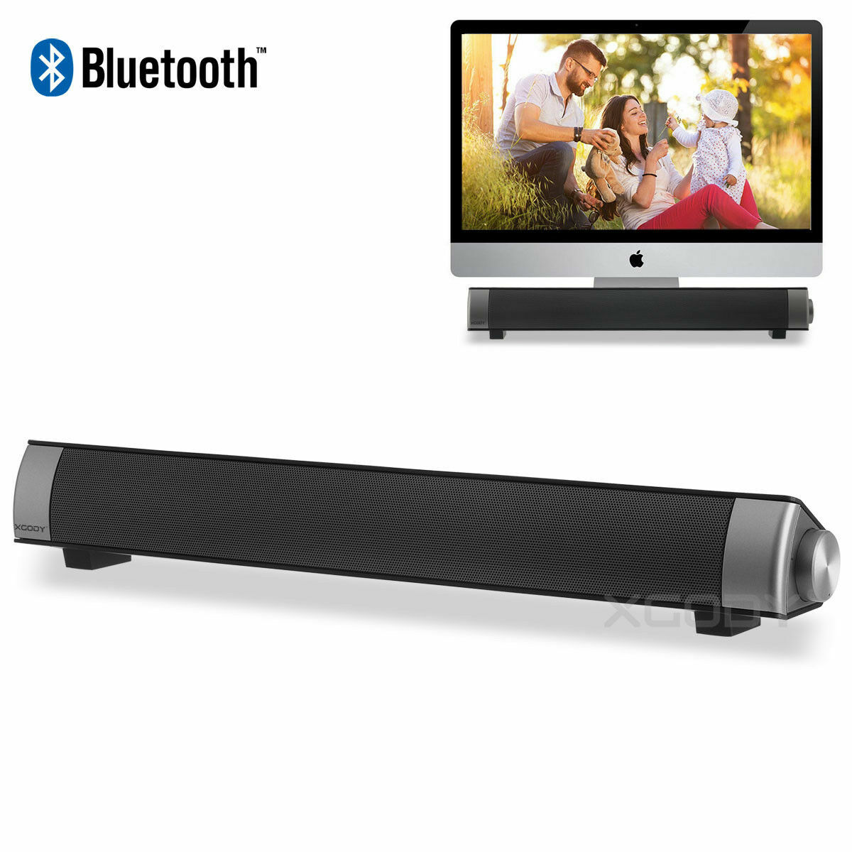 XGODY Wireless Computer Speaker Bluetooth for PC Laptop Desktop Stereo Soundbar XGODY Wireless Computer Speaker Bluetooth for PC Laptop Desktop Stereo Soundbar