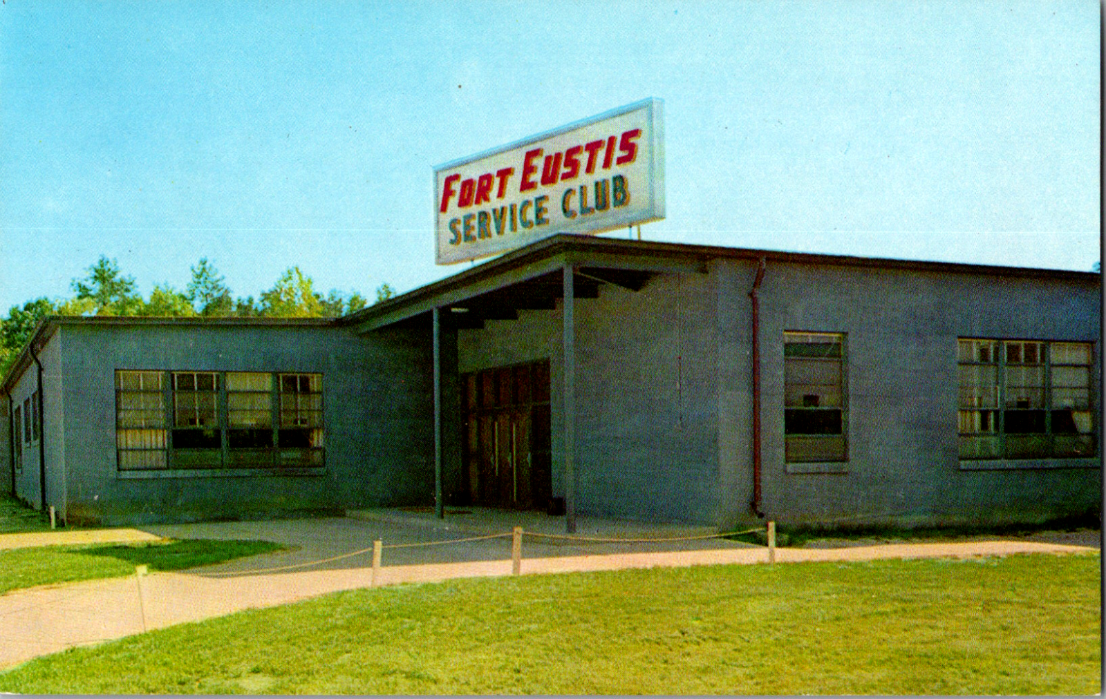 Vintage 1950s Fort Eustis Service Club Social Hall Rec Area Virginia VA Postcard Vintage 1950s Fort Eustis Service Club Social Hall Rec Area Virginia VA Postcard