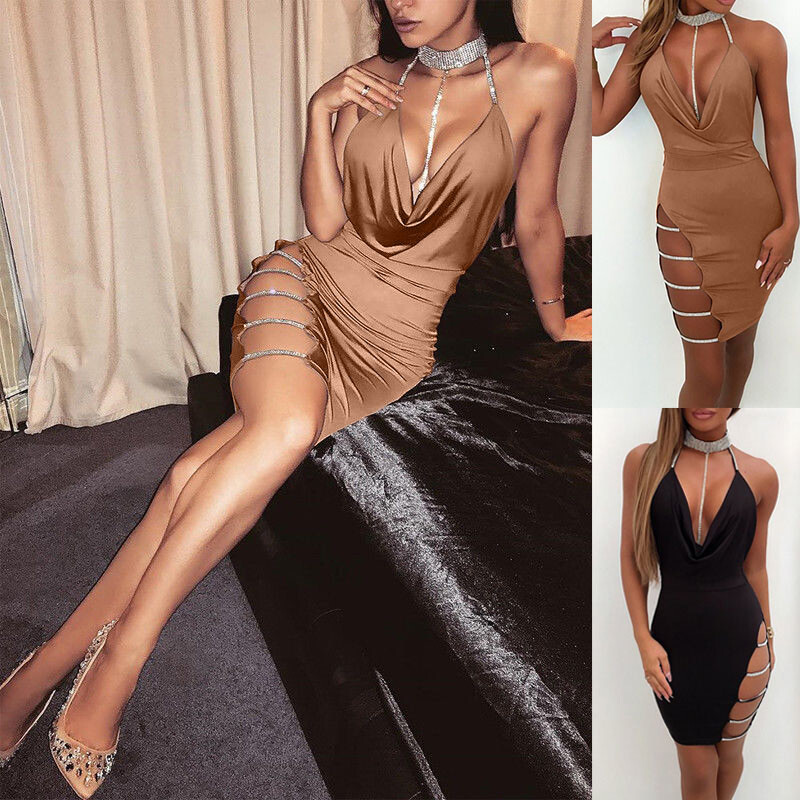 Women’s Sleeveless Bandage Bodycon Evening Party Cocktail Club Short Mini Dress Women’s Sleeveless Bandage Bodycon Evening Party Cocktail Club Short Mini Dress
