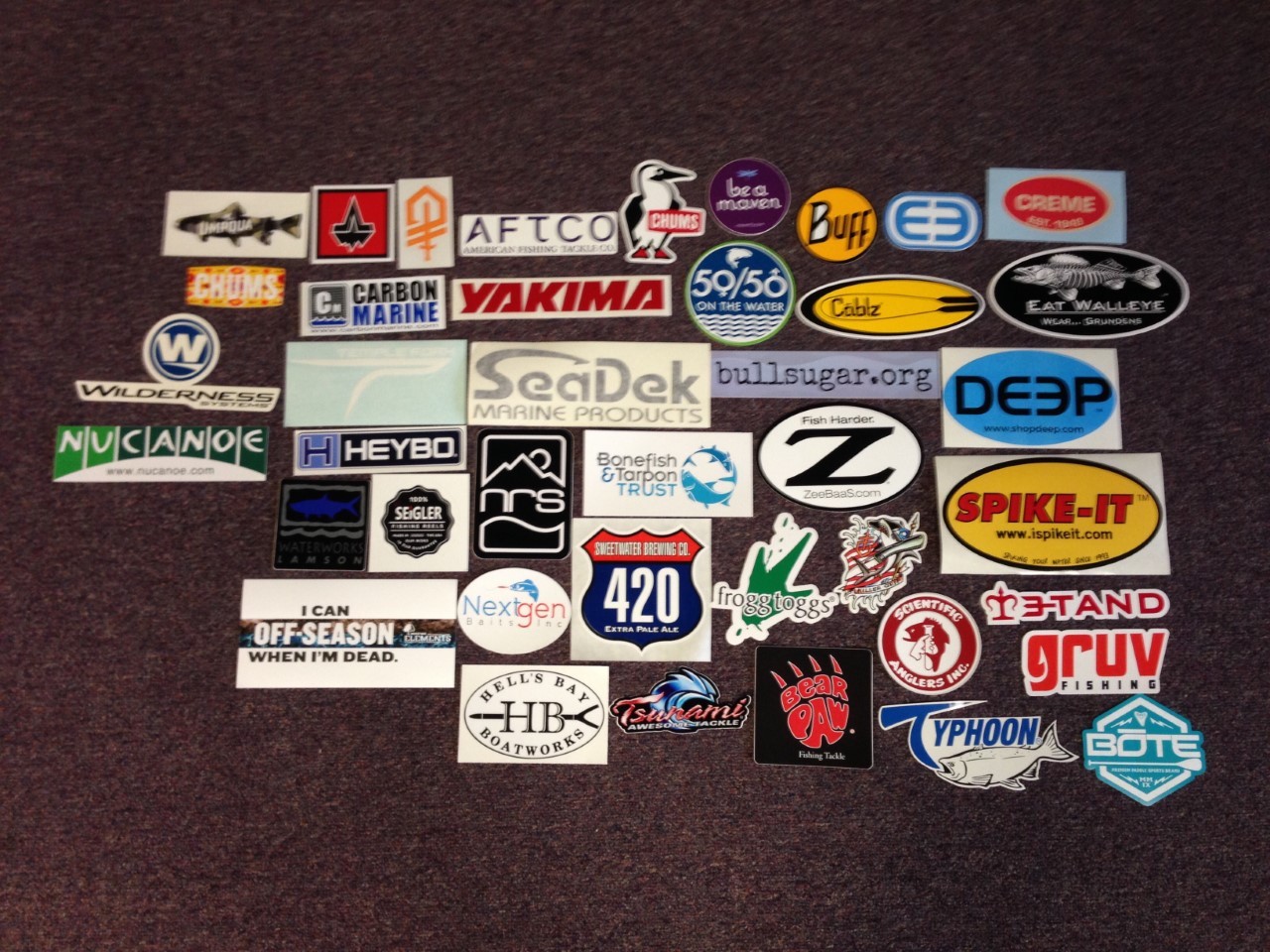 58 Fishing Stickers #58B Frogg Toggs Seigler Reel AFTCO Rod Defender Bubba Blade 58 Fishing Stickers #58B Frogg Toggs Seigler Reel AFTCO Rod Defender Bubba Blade