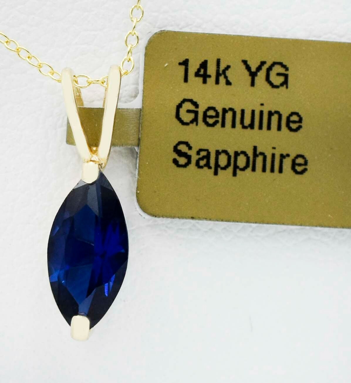 GENUINE 1.97 Cts BLUE SAPPHIRE PENDANT 14K YELLOW GOLD * Free Appraisal Service GENUINE 1.97 Cts BLUE SAPPHIRE PENDANT 14K YELLOW GOLD * Free Appraisal Service