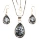 Black Rutile Quartz Gemstone Handmade Silver Jewelry Pendant & Earring 2” Black Rutile Quartz Gemstone Handmade Silver Jewelry Pendant & Earring 2”