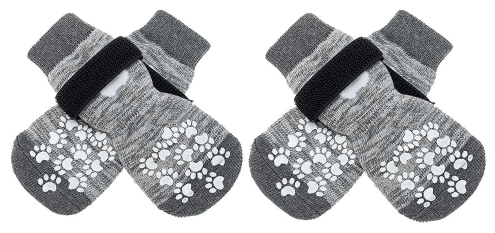 EXPAWLORER Double Sided Anti-Slip Dog Socks w/Adjustable Straps Traction Size L