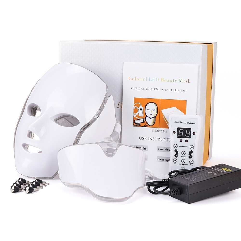 7 Colors LED Light Photon Face Neck Mask Rejuvenation Skin Therapy Anti Wrinkles 7 Colors LED Light Photon Face Neck Mask Rejuvenation Skin Therapy Anti Wrinkles