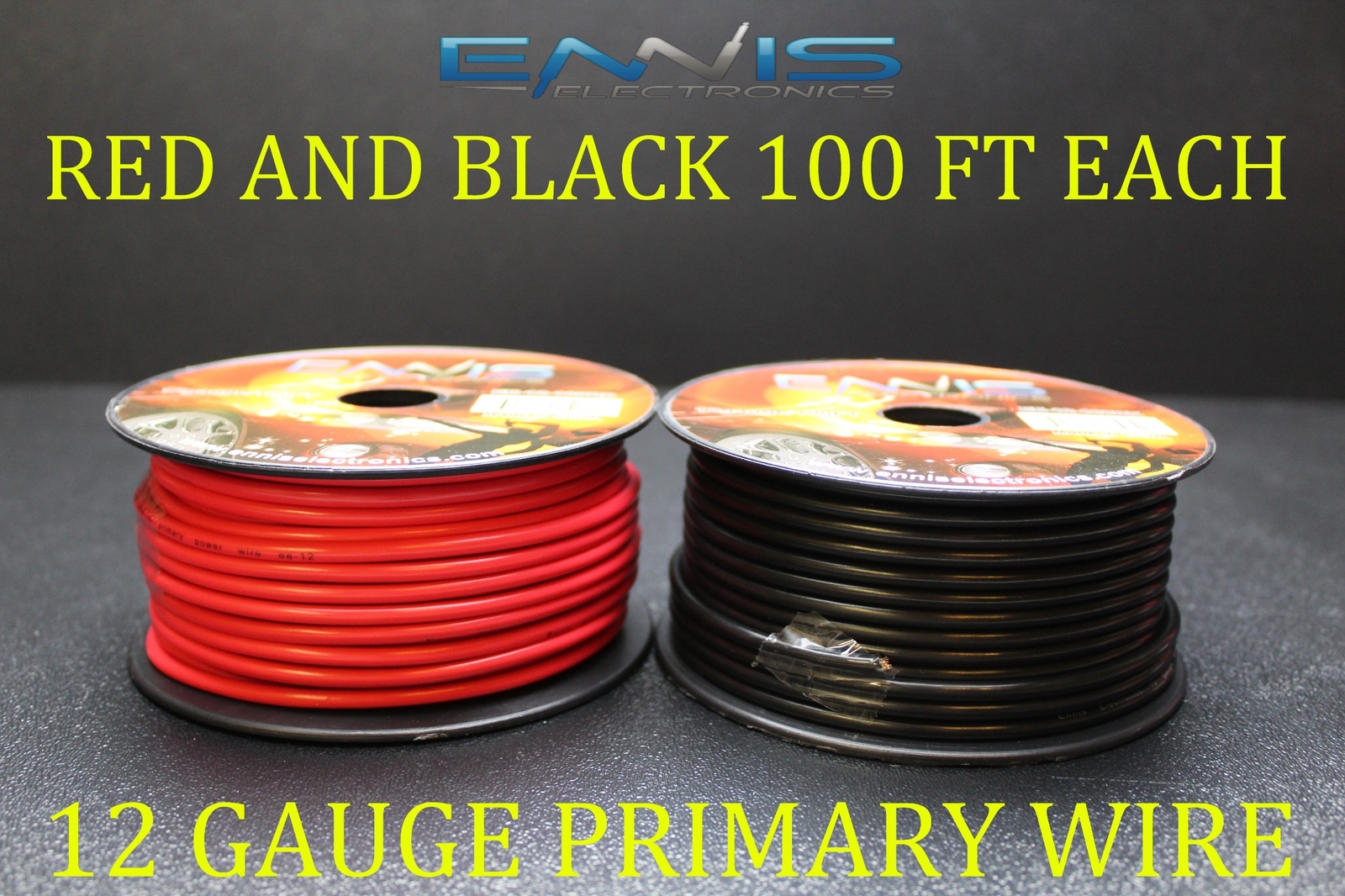12 GAUGE WIRE 200 FT ENNIS ELECTRONICS 100 RED 100 BLACK PRIMARY AWG COPPER CLAD 12 GAUGE WIRE 200 FT ENNIS ELECTRONICS 100 RED 100 BLACK PRIMARY AWG COPPER CLAD