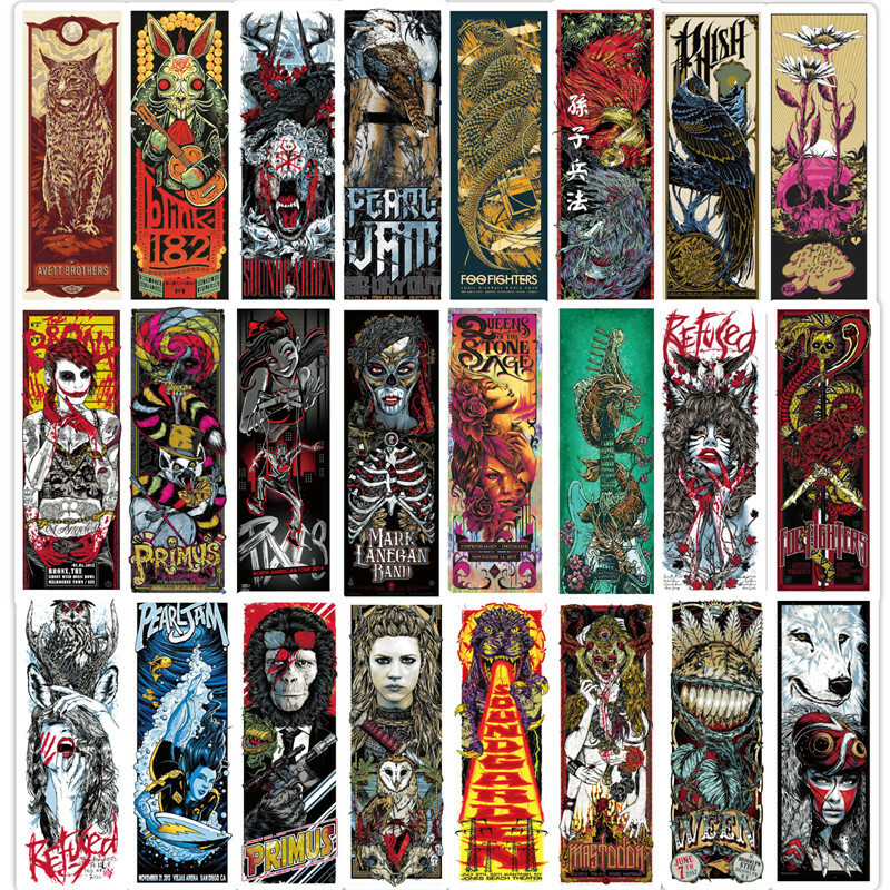 30PCS Gothic Punk Rock Stickers Bomb for Motorcycle Car Luggage Laptop Graffiti 30PCS Gothic Punk Rock Stickers Bomb for Motorcycle Car Luggage Laptop Graffiti