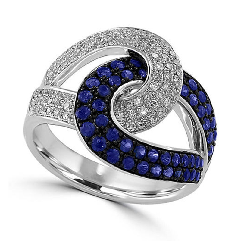 Fashion Blue Sapphire 925 Silver Rings Jewelry for Women Gifts Rings Size 6-10 Fashion Blue Sapphire 925 Silver Rings Jewelry for Women Gifts Rings Size 6-10