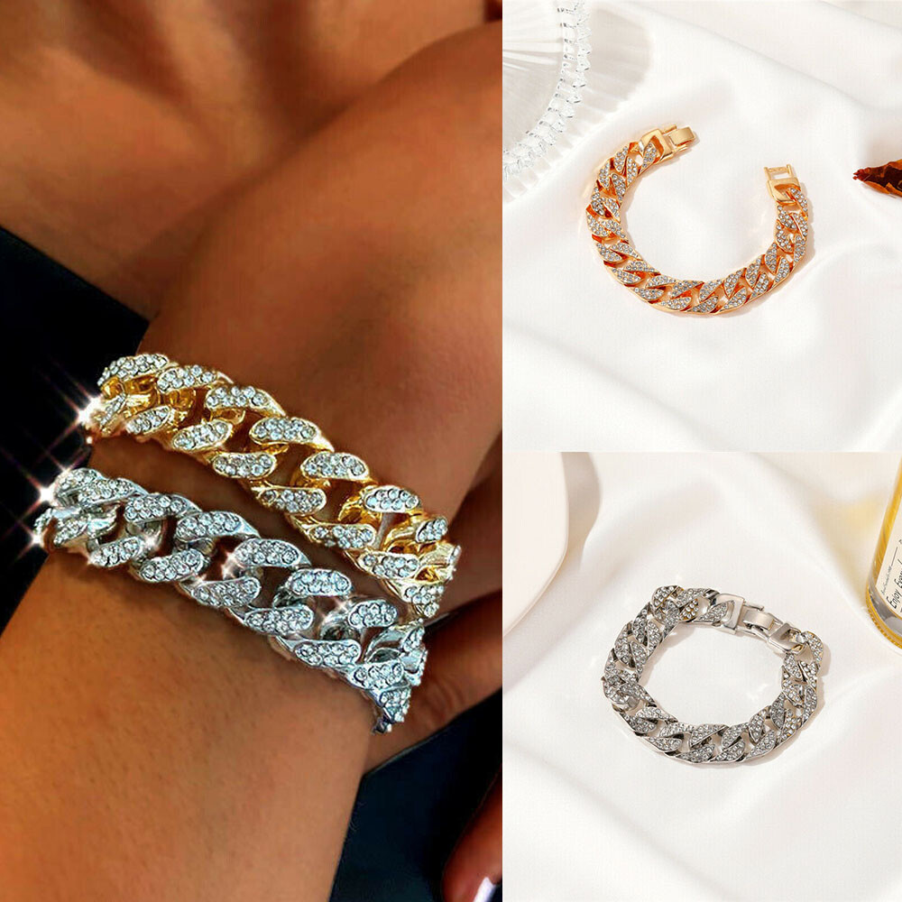 Crystal Bracelets Women Men’s Tennis Link Chain Unisex Gold Silver Jewelry Gift Crystal Bracelets Women Men’s Tennis Link Chain Unisex Gold Silver Jewelry Gift