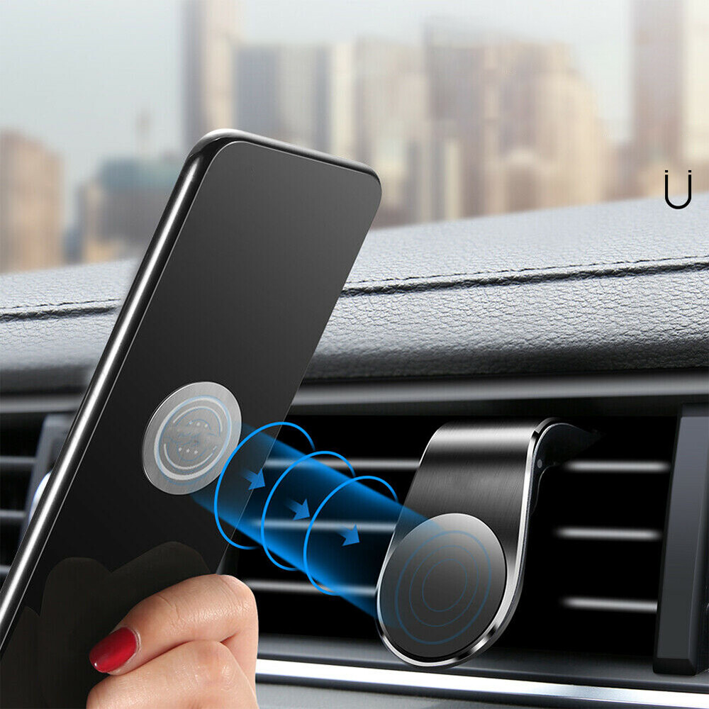 Universal Magnetic Car Phone Holder L Shape Clip Air Vent Mount Car Accessories Universal Magnetic Car Phone Holder L Shape Clip Air Vent Mount Car Accessories