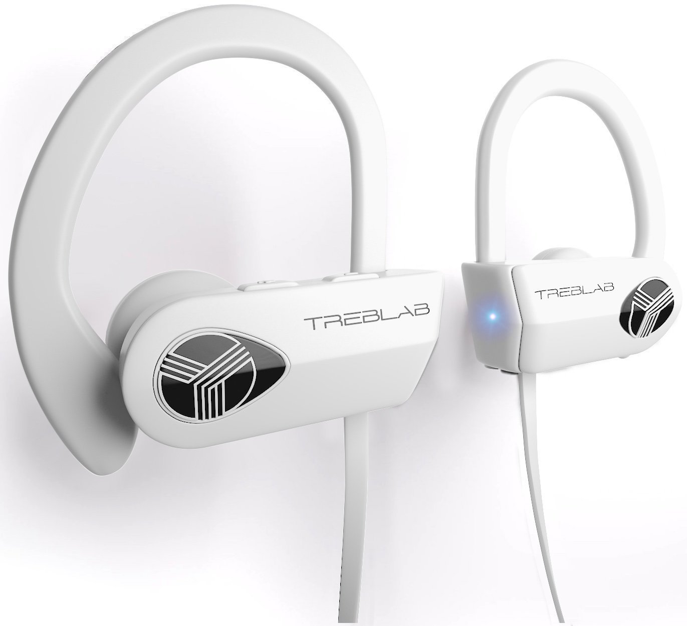 TREBLAB XR500 Wireless Bluetooth Headphones IPX7 Waterproof Sports Earbuds WHITE TREBLAB XR500 Wireless Bluetooth Headphones IPX7 Waterproof Sports Earbuds WHITE