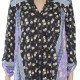 Style & Co. Womens Peasant Top Black Purple 1X Plus Floral Split-Neck 027 Style & Co. Womens Peasant Top Black Purple 1X Plus Floral Split-Neck 027