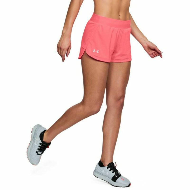 Under Armour UA HeatGear Speedpocket Ladies Pink Sports Running Shorts XS