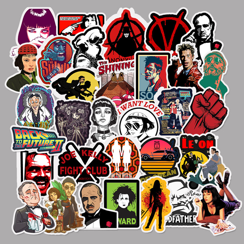 50pcs Classic Movie Skateboard Graffiti Stickers Vinyl Laptop Luggage Decals 50pcs Classic Movie Skateboard Graffiti Stickers Vinyl Laptop Luggage Decals