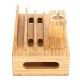 Bamboo Device Organizer Stand Cellphone Tablet Watch Holder Desktop Storage Bamboo Device Organizer Stand Cellphone Tablet Watch Holder Desktop Storage