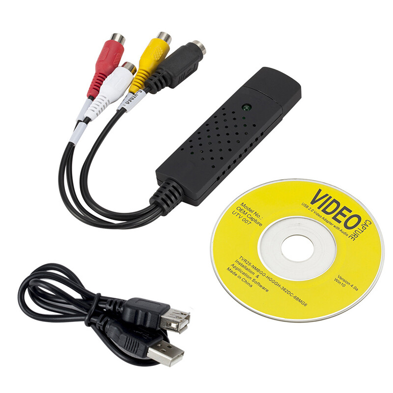 Audio Video Converter Capture Card Adapter PC USB 2.0 VHS Tapes Tape to DVD VCR Audio Video Converter Capture Card Adapter PC USB 2.0 VHS Tapes Tape to DVD VCR