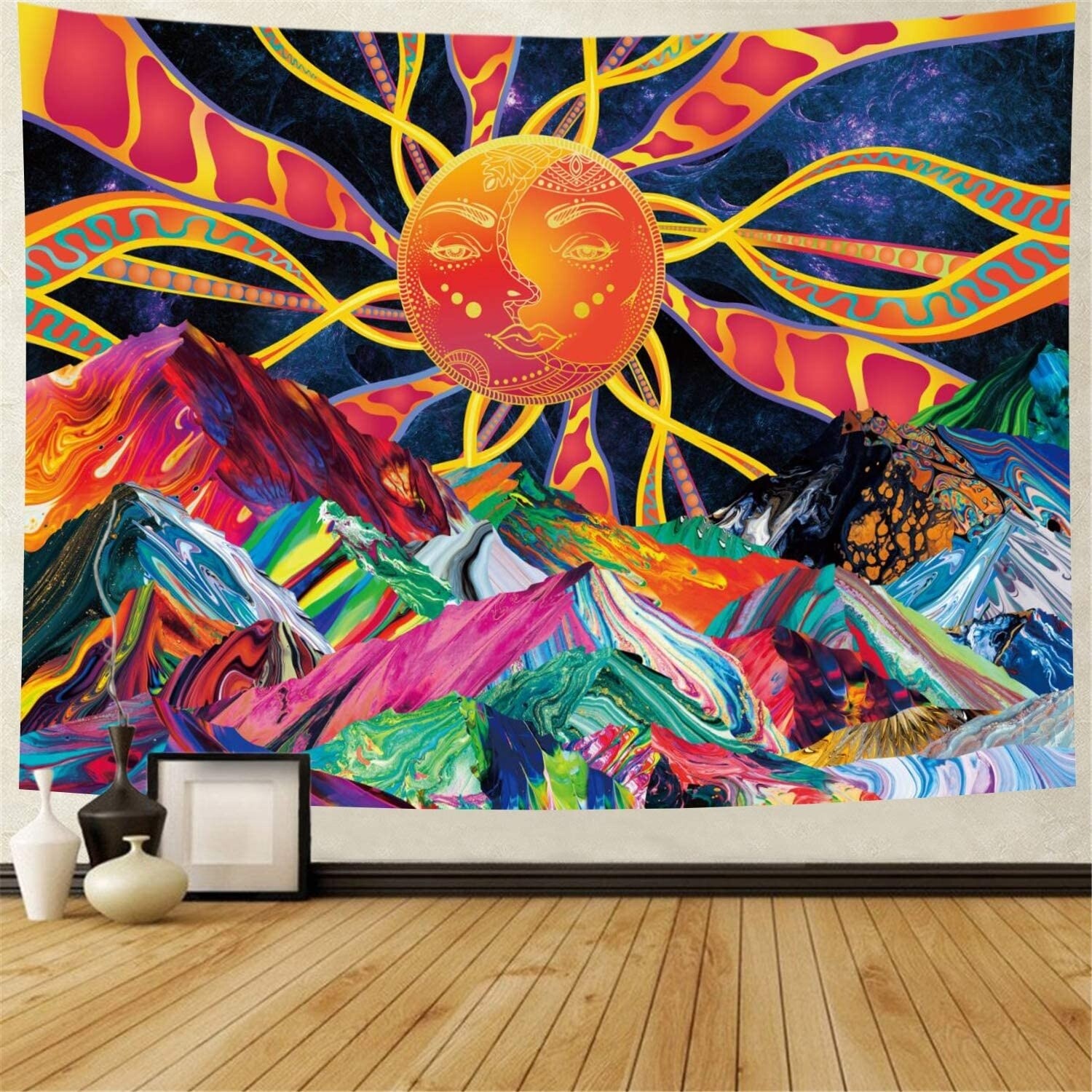 Psychedelic Mountain Tapestry Art Mandala Tapestries Wall Hanging Home Decor Psychedelic Mountain Tapestry Art Mandala Tapestries Wall Hanging Home Decor