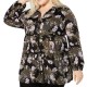 Style & Co. Womens Top Black Purple 2X Plus Button Down Floral Tunic 093 Style & Co. Womens Top Black Purple 2X Plus Button Down Floral Tunic 093