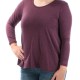 STYLE & COMPANY Womens New 1583 Maroon Jewel Neck Long Sleeve Top Petites L B+B STYLE & COMPANY Womens New 1583 Maroon Jewel Neck Long Sleeve Top Petites L B+B