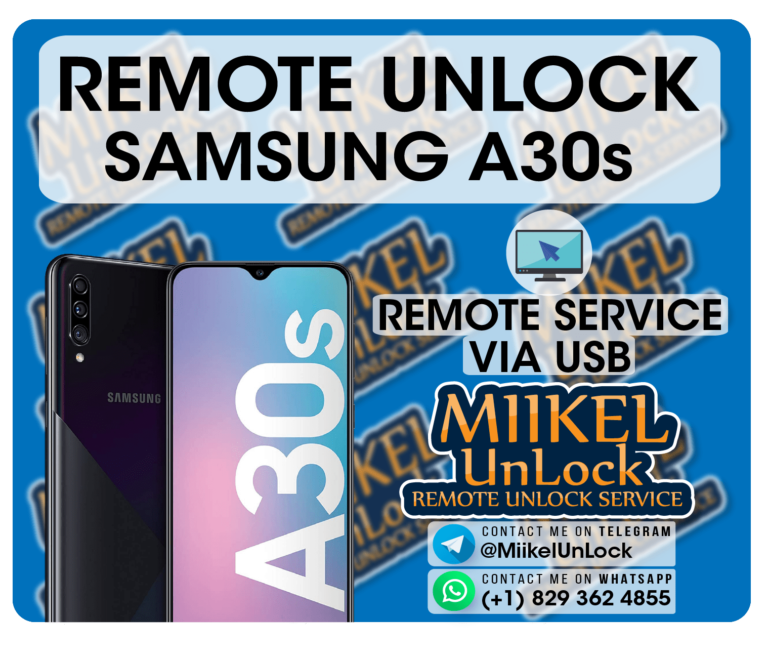 Remote Unlock Service SAMSUNG A30s A307F A307FN A307G A307GN Remote Unlock Service SAMSUNG A30s A307F A307FN A307G A307GN