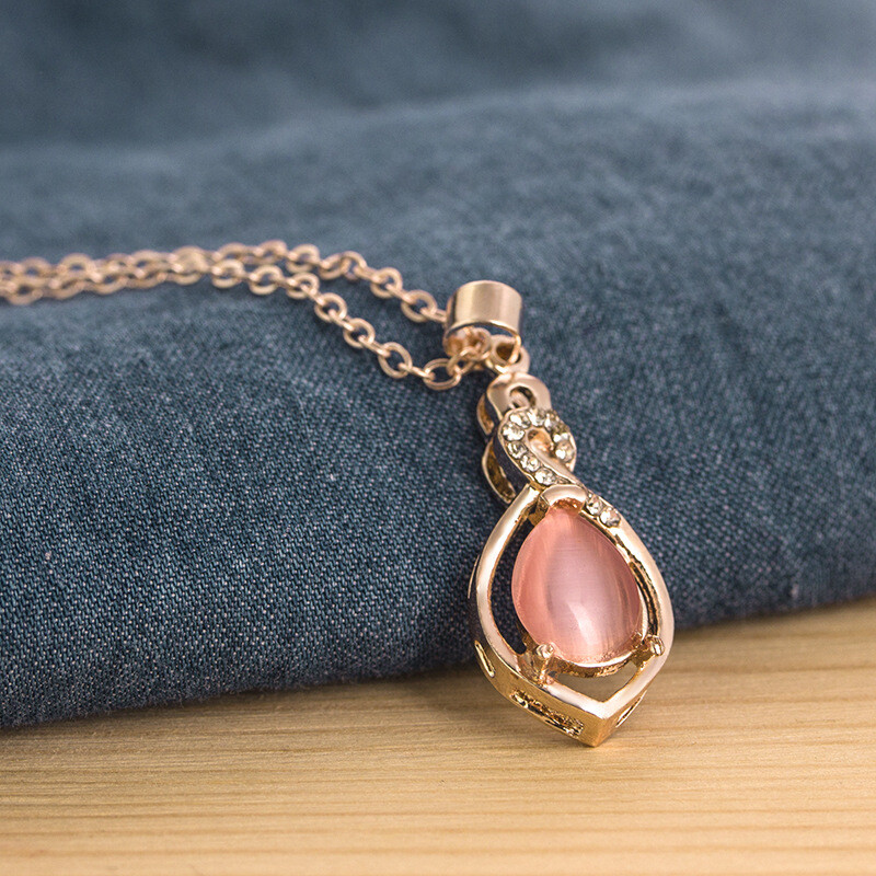 New Fashion Rose Gold Zircon Crystal Necklace Choker Women Party Wedding Jewelry New Fashion Rose Gold Zircon Crystal Necklace Choker Women Party Wedding Jewelry