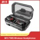 M15 TWS Wireless Headphones BT5.0 IPX7 Waterproof 2000mAh Charge Box Power M1W6 M15 TWS Wireless Headphones BT5.0 IPX7 Waterproof 2000mAh Charge Box Power M1W6